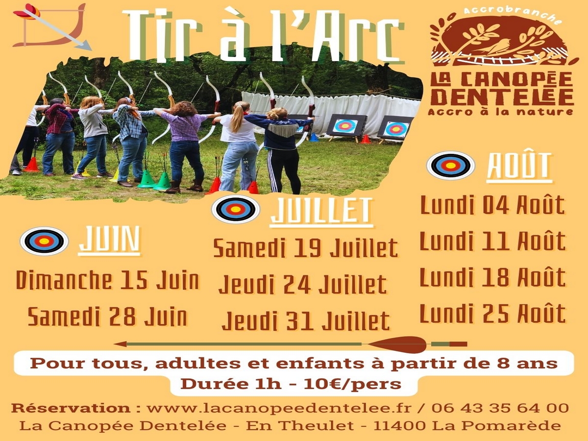 TIR À L'ARC À LA CANOPÉE DENTELÉE