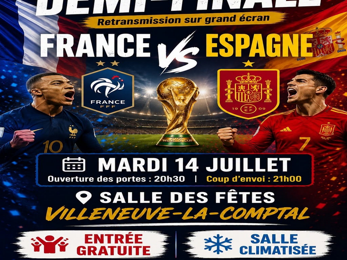DEMI-FINALE COUPE DU MONDE : FRANCE -  ESPAGNE