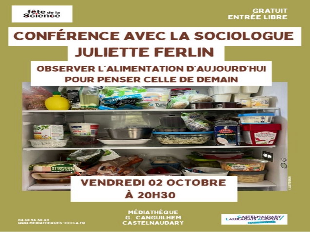 FÊTE DE LA SCIENCE 2026 - CONFÉRENCE : OBSERVER L'ALIMENTATION D'AUJOURD'HUI, PENSER CELLE DE DEMAIN